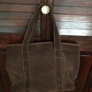 Dark Brown Suede small tote